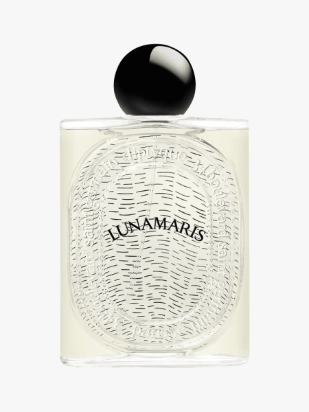 Diptyque Lunamaris Eau de Parfum in branded component on a light gray background